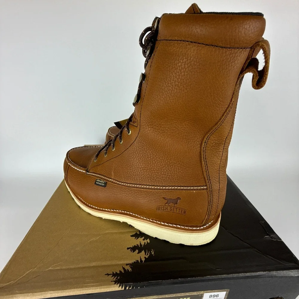 Irish Setter Wingshooter 896 Brown Leather Boots‎ Mens 11 E2 Waterproof 400g